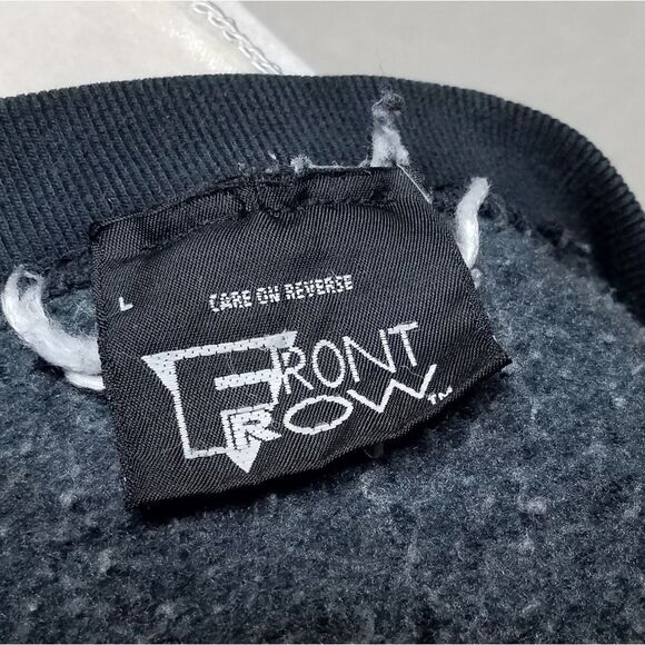 VINTAGE 1980s Front Row Orlando Magic Black Printed USA Made Warm Sweatshirt Med - Picture 13 of 14